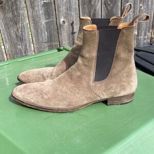 Oro Los Angeles Mens Tan Suede Chelsea Boots Handcrafted in Spain Size 13